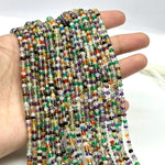 Load image into Gallery viewer, Natural Multi Gemstone Faceted Rondelle Beads, 3 MM Multi Gemstone Beads, 13 Inches Multicolor Rondelle Shape Loose Beads Strand for Jewelry
