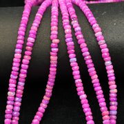 Beautiful Pink Lavender Opal Beads, Flashy Multi Fire Opal Beads, Faceted Rondelle Opal Beads, Welo Opal Beads Strand, 4-5 MM