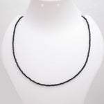 Load image into Gallery viewer, Black Spinel Beaded Necklace, Natural Spinel Faceted Box Beads Necklace, Evil Eye Protection Beads Jewelry, Gift For Her 3 MM