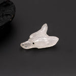 Load image into Gallery viewer, Natural Crystal Quartz Fox Head, AAA Onyx Jewelry Making Gemstones Side Drill from Ear, Head Carved Beads, Reiki Healing Crystal, Home Decor