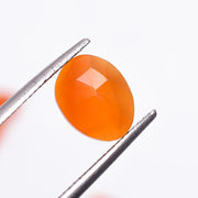 2 pcs A-one quality carnelian Fancy Shape Rosecut, faceted rosecuts, freeform rosecuts, jewelry making gemstone 7X9 10X14 mm