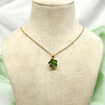 Load image into Gallery viewer, AAA Green Fluorite Flower Pendant, Hand Carved Fluorite Flower Necklace For Her, 14 mm Flower, Birthday Gift For Women, Bridesmaid Gifts