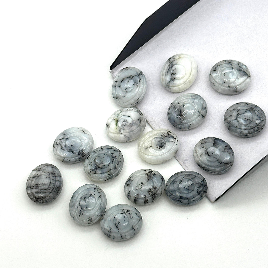 Amazing Howlite Evil Eye Shape Briolettes, AAA Howlite Eye Shape Carved Beads, Evil Eye Hand Carved Gemstone Beads, 12 MM, Eye Charms Beads