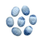 Load image into Gallery viewer, AAA Blue Opal Carved Oval Shape Beads, Hand Carved Gemstone Beads, Loose Carving Cabochons, 12X16 MM Blue Opal Floral Oval Charms