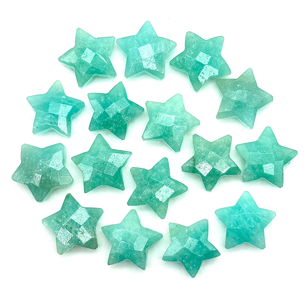 Natural Amazonite Star Shape Briolettes, AAA Amazonite Star Beads, Hand Carved Star for Crafts and Jewelry, Star Shape Charms, 15 MM
