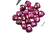 Load image into Gallery viewer, Pretty Ruby Corundum Heart Shape Beads, AAA Red Ruby Hand Carved Faceted Heart Shape Briolettes, Loose Gemstones, 10 MM, Red Ruby Dyed Beads