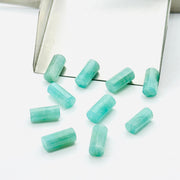 2,3,4,5 pcs 100% Natural amazonite  Faceted Pipe Shape Loose Gemstone, Loose Gemstone, Gemstone for Jewlery 10X6 mm