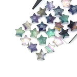 Load image into Gallery viewer, AAA Fluorite Faceted Star Shape Briolettes, Rainbow Fluorite Star Shape Gemstone Beads, Multi Fluorite Star Shape Loose Beads, 10 MM Stars