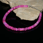 Load image into Gallery viewer, Amazing Pink Lavendar Ethiopian Opal Beaded Bracelet, Flashy Faceted Rondelle Beads Bracelet, 4-4.5 MM Welo Opal Beads Bracelet For Women's