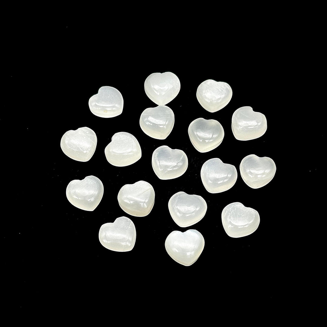 Natural White Moonstone Heart Shape Briolette's, Smooth Heart Shape Beads, Hand Carved Gemstones, Jewelry and Craft Wholesale Beads 8 MM