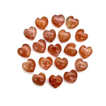 Load image into Gallery viewer, Red Sunstone Heart Briolettes: AAA Gemstone Beads, Hand Carved 8mm