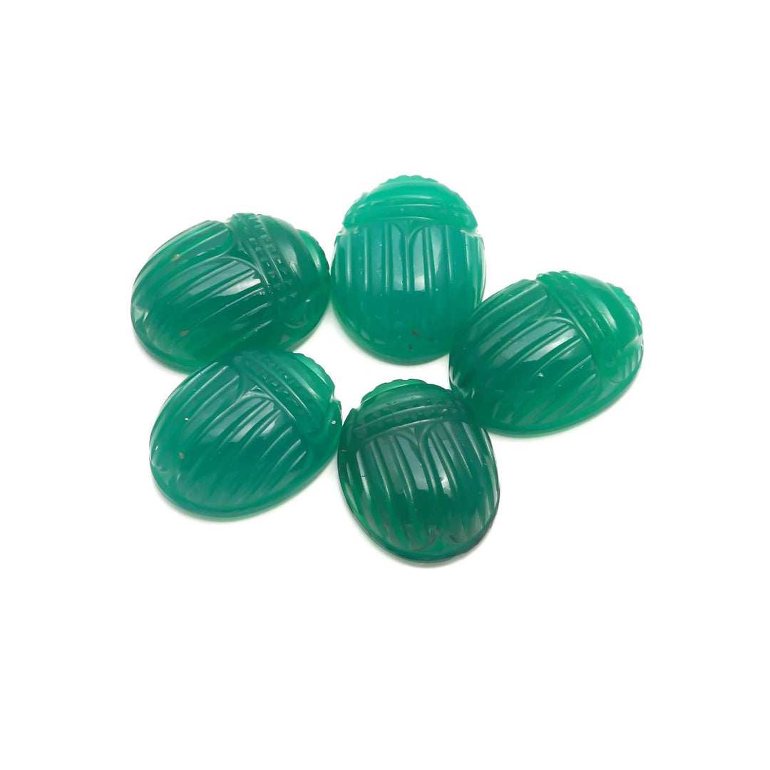 AAA Green Onyx Scarab Carved Gemstone, Natural Green Onyx Scarab Carving Beads, Insect Beads, 16X12 MM, Home Decor Crystals, Reiki Healing