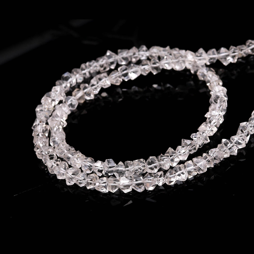 AAA Herkimer Diamond Beads, White Clear Diamond Uncut Beads, Raw Diamond Beads, Herkimer Diamond Nuggets Beads, Diamond Rough Beads, 5 MM