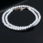 Load image into Gallery viewer, Pretty Moonstone Necklace, Coated Moonstone Round Beads Necklace, 5 MM Smooth Moonstone Necklace For Women's, Bridesmaid Gifts