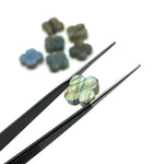Load image into Gallery viewer, Natural Labradorite Clover Shape Beads, AAA Labradorite Four Leaf Clover Shape Gemstone, Loose Wholesale Beads for Jewelry, 12 MM