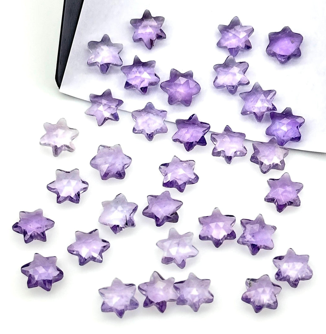 Tiny Natural Pink Amethyst Stars, Pink Amethyst Star Shape Beads, 6 MM Star Shape Gemstone for Jewlery & Cafts, 6 Sides Carving Star Beads