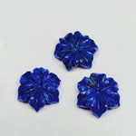 Load image into Gallery viewer, 1,2,3,4,5 pcs 100% Natural Lapis Lazuli Flower Shape Carved Gemstone, Flower Shape Carving, Carved Gemstone For Jewellery 19 mm