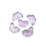 Load image into Gallery viewer, Carved Pink Amethyst Butterfly Charm: Handmade Gemstone Briolette (18 MM)