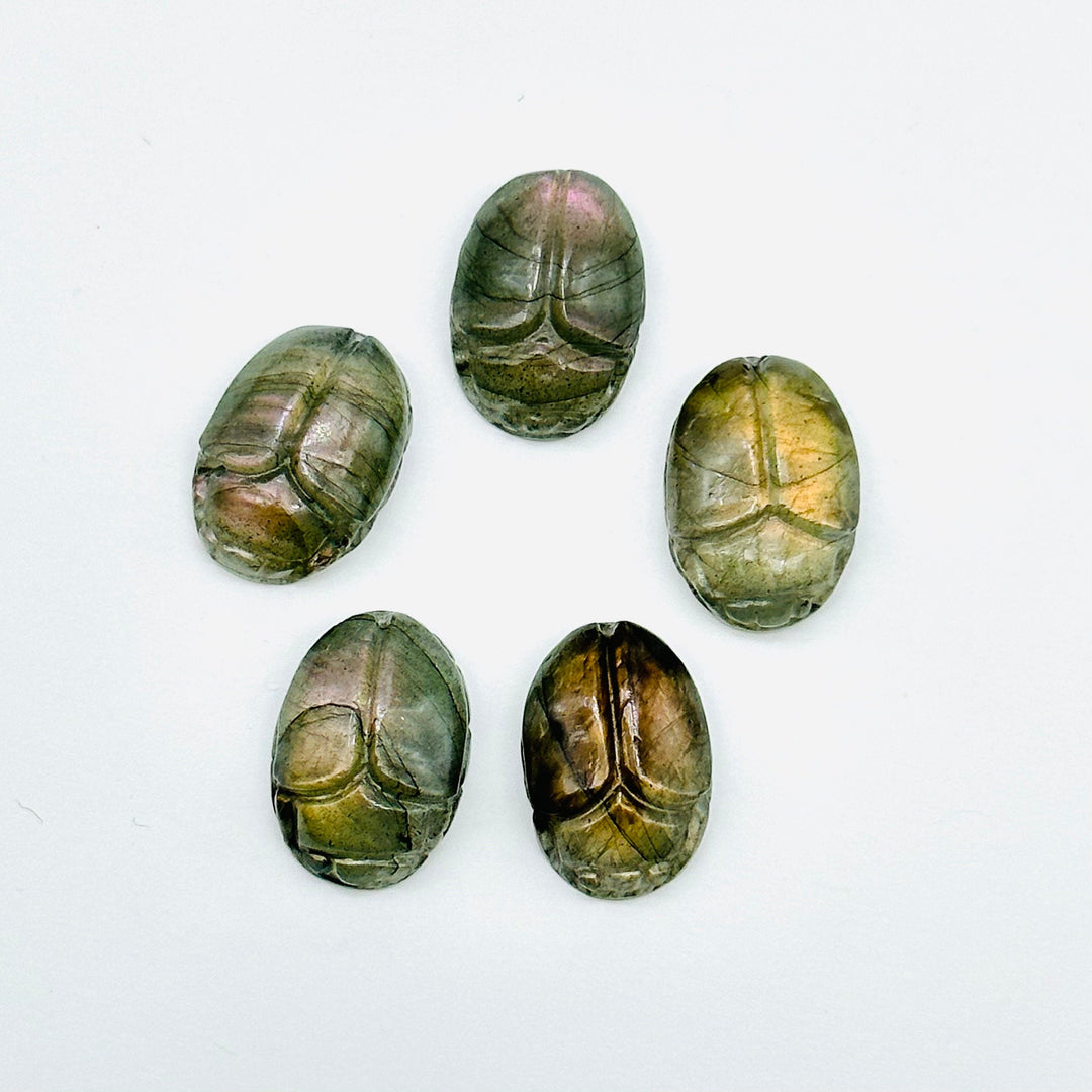 2,3,4,5,6 pcs Natural Labradorite Scarab Face Carved Gemstone, Fancy Shape Scarab Carving, Hand Carved loose Gemstone for Jewelry 16X12
