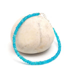 Load image into Gallery viewer, Natural Neon Apatite Beaded Bracelet, Faceted Apatite Beads Bracelet, Gemstone Silver Bracelet/Anklet, Yoga &amp; Meditation Bracelet, 3-4 MM