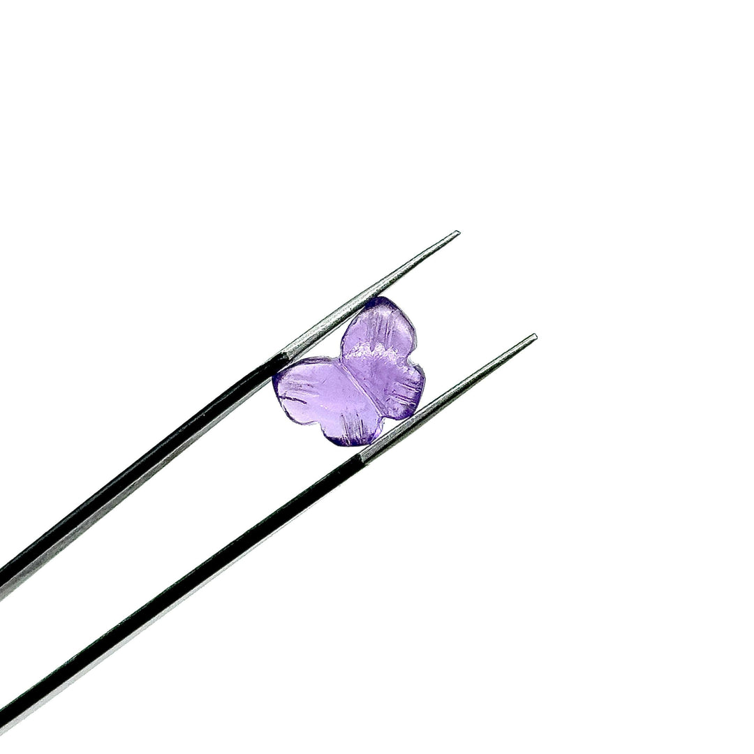 Amazing Amethyst Hand Carved Butterfly , Natural Amethyst Faceted Butterfly Briolettes, Purple Amethyst Loose Gemstone Charm Beads 13MM