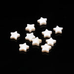 Load image into Gallery viewer, Smooth Mother of Pearl Star Beads: Handmade Gemstone Charms (10mm) Pearl Star Charms for Jewelry Making