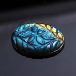 Load image into Gallery viewer, Flashy Labradorite Carving, Mughal Carving Labradorite Stone, Jewelry Making &amp; Crystal Gifts, 23X35 MM