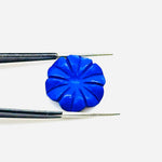 Load image into Gallery viewer, Dainty Lapis Lazuli Flower Shape Carved Gemstone, Blue Lapis Flower Shape Carving, Gemstone For Jewlery 17 mm, Craft Making Flower Charm