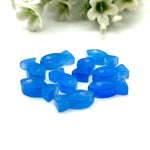 Load image into Gallery viewer, Pretty Blue Chalcedony Fish Charm Beads, Fancy Fish Shape Carved Gemstone, 7X14 MM Loose Gemstone Fishes For Jewelry Making, Fish DIY Beads