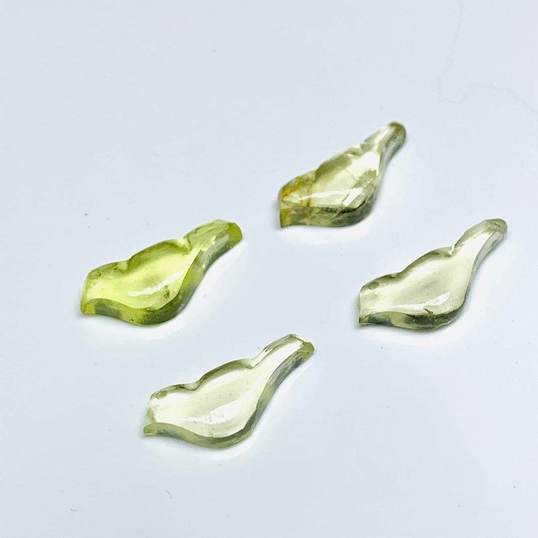 2,3,4,5 Pcs Natural Lemon Quartz Hand Carved Bird Shape, Carved Bird Shape Gemstone For Jewellery, Bird Shape Gemstone, 20X8 mm