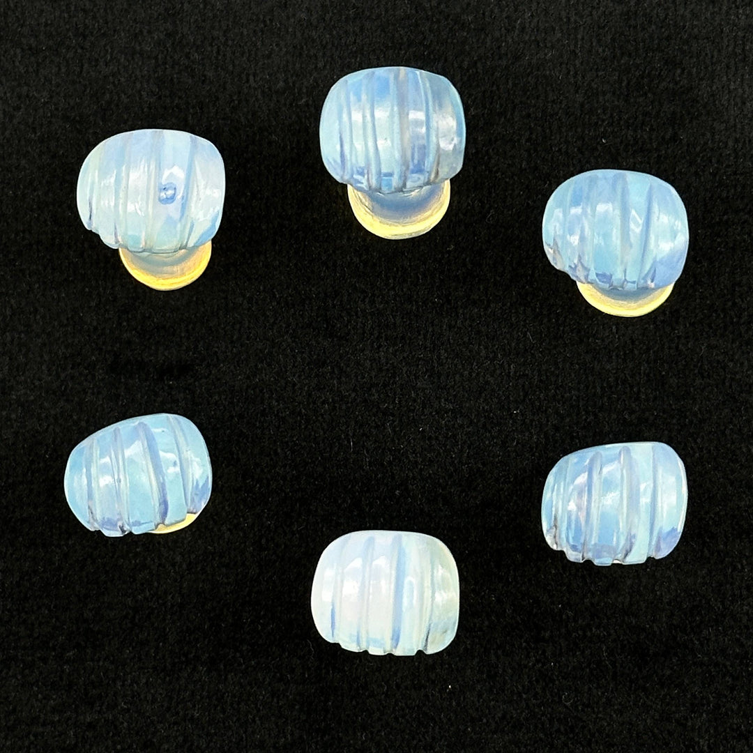 Amazing Opalite Hand Shape Carving, Flashy Opalite Punch Shape Stone, 27 MM Loose Hand Fist Charm For Jewelry Making, Hamsa Charms