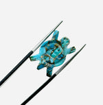 Load image into Gallery viewer, AAA Copper Turquoise Turtle Shape Carving, Blue Turquoise Turtle Shape Gemstone, 16 MM Loose Gemstones, Harmony in Stone, Blue Turtle Charm