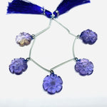 Load image into Gallery viewer, 5 Pcs 100% Natural AAA Quality Amethyst  Flower Shape Beads Strand,  Hand carved Gemstone Strand, Gemstone For Jewellery, 14mm