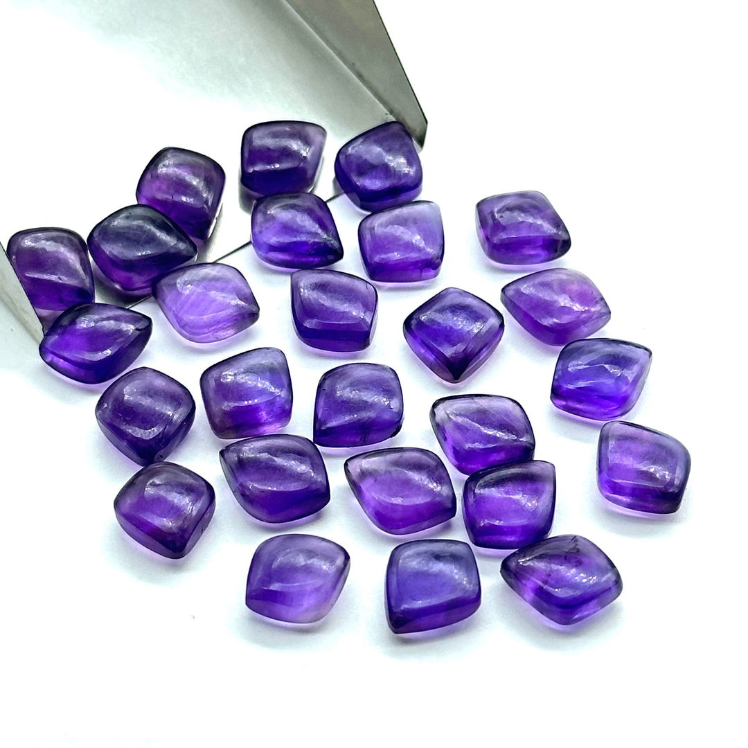 2,3,4,5,6 Pcs Natural Amethyst Smooth Betel Shape Gemstone For Jewelry Making, Amethyst Smooth Leaves Gemstone Brioletts For Jewlery 8X10 MM