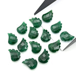 Load image into Gallery viewer, AAA Green Aventurine Leaf Shape Beads, Hand Carved Aventurine Leaf Shape Briolette's, Faceted Fancy Carvings for Jewelry Making, 11X15 MM