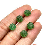 Load image into Gallery viewer, Natural Green Strawberry Quartz Melon Shape Beads, Hand Carved Pumpkin Shape Gemstone Beads, 6X8 MM Natual Strawberry Beads For Jewelry