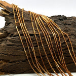 Load image into Gallery viewer, Natural Hessonite Shaded Faceted Round Shape Beads, 2 MM Brown Hessonite Gemstone Beads, 13 Inched Hessonite Loose Beads Strand for Jewelry