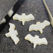 2,3,4,5 Pcs Natural Grey Moonstone Hand Carved Bat Shape, Bat Shape Gemstone For Jewellery, Bat Shape Gemstone, 20X10 mm