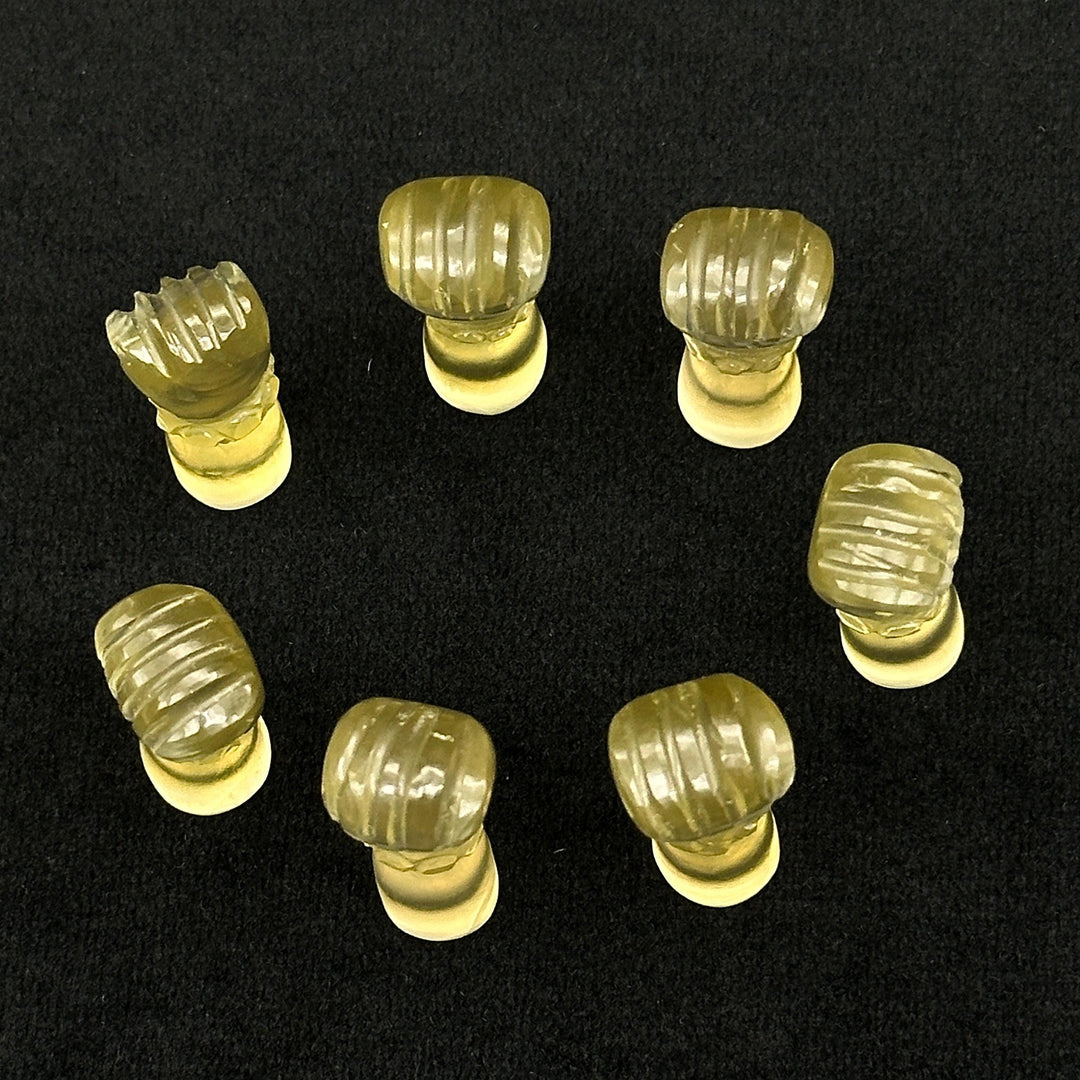 Natural Lemon Quartz Hand Shape Carving, Lemon Quartz Punch Shape Stone, 27 MM Loose Hand Fist Charm For Jewelry Making, Hamsa Charms