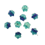 Load image into Gallery viewer, Superb Multi Fluorite Flower Shape Gemstone, AAA Natural Fluorite Flower Carving, Hand Carved Mini Flower Charm for Jewelry, 12 MM