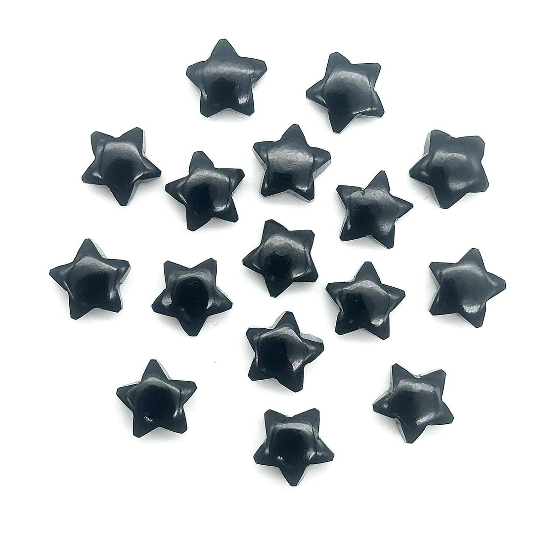 Smooth Black Onyx Star Shape Briolette's, Natural Black Onyx Carved Star Shape Beads, Loose Star Gemstone, Star Carvings 10 MM
