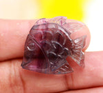 Load image into Gallery viewer, Beautiful Rainbow Fluorite Fish Shape Stone, Natural Fluorite Sea Fishes for Home Decor, Crystal Gifts, Reiki Healing, 23X30 MM