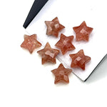 Load image into Gallery viewer, Natural Red Sunstone Star Shape Briolettes, Red Sunstone Carved Faceted Star Charms, Wholesale Loose Beads for Jewelry, 12 MM, Hand Carvings