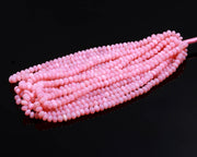 Pink Opal Smooth Rondelle Beads, Plain Opal Beads for Jewelry Making, Wholesale Loose Opal Beads, 8 MM Pastel Dyed Opal for Craft Making
