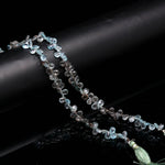 Load image into Gallery viewer, Faceted Moss Aquamarine Pear Beads, 7-8mm Briolettes