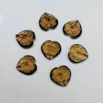 Load image into Gallery viewer, 2,3,4,5,6 pcs 100% Natural Smoky Quartz Cut Faceted Heart Shape Gemstone, Carving, Smoky Quartz Gemstone, Cut Faceted Loose Gemstone 12 mm