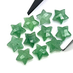 Load image into Gallery viewer, Natural Green Strawberry Star Shape Briolettes, Strawberry Quartz Star Beads, Hand Carved Star for DIY Crafts, Shiny Star for Jewelry, 15 MM