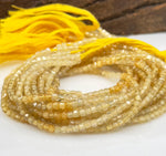 Load image into Gallery viewer, Sparkling Yellow Shaded Zircon Box Shape Beads, 3 mm Natural Cubic Zircon Beads, 13 Inches Zirconia Cube Dice Square Loose Beads for Jewelry