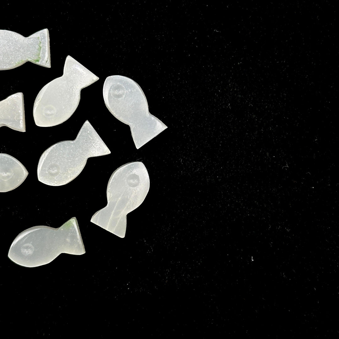 Natural White Moonstone Fish Charm, Fancy Fish Shape Carved Gemstone, 7X14 MM Loose Gemstone Fishes, Rare Fish Charms for Jewelry Making