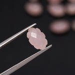 Load image into Gallery viewer, Natural Rose Quartz Clouds Shape Beads, Faceted Rose Quarz Cloud Shape Beads, Carved Cloud Shape Charms, 12 MM, Loose Carved Briolettes